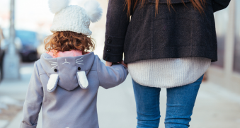 Mother Walking with Child