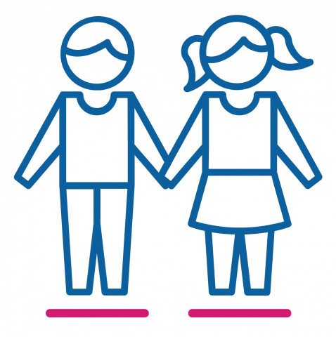 Children holding hands