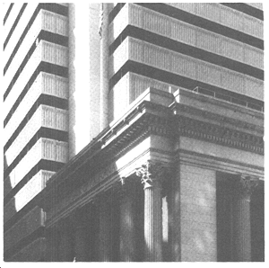  a modern and historic building see together