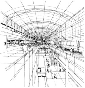 Rendering of Proposed Phelan Loop Plaza
