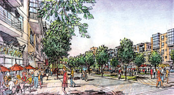 Rendering of Proposed Phelan Loop Plaza