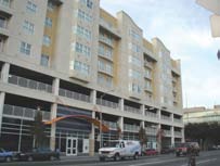 apartment building, parking built-in