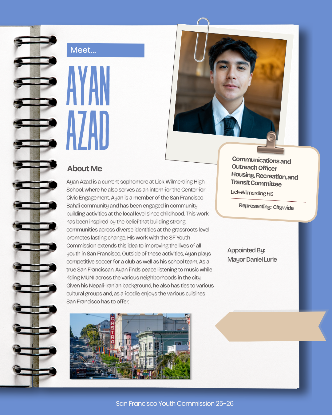 25-26 Citywide Commissioner Ayan Azad