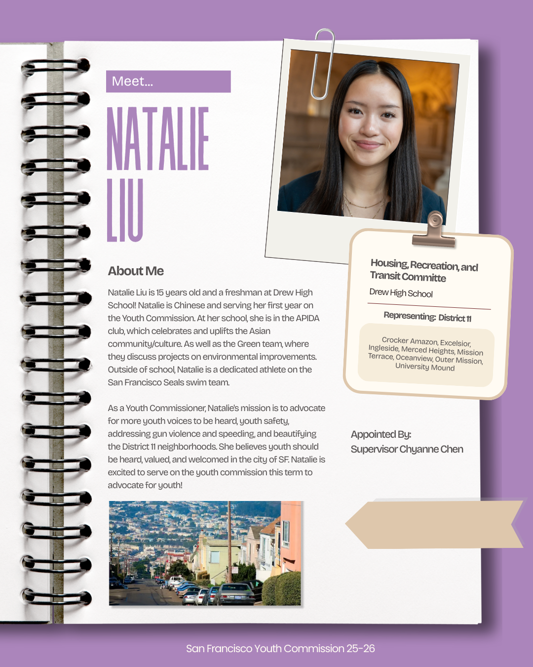 25-26 D11 Youth Commissioner Natalie Liu